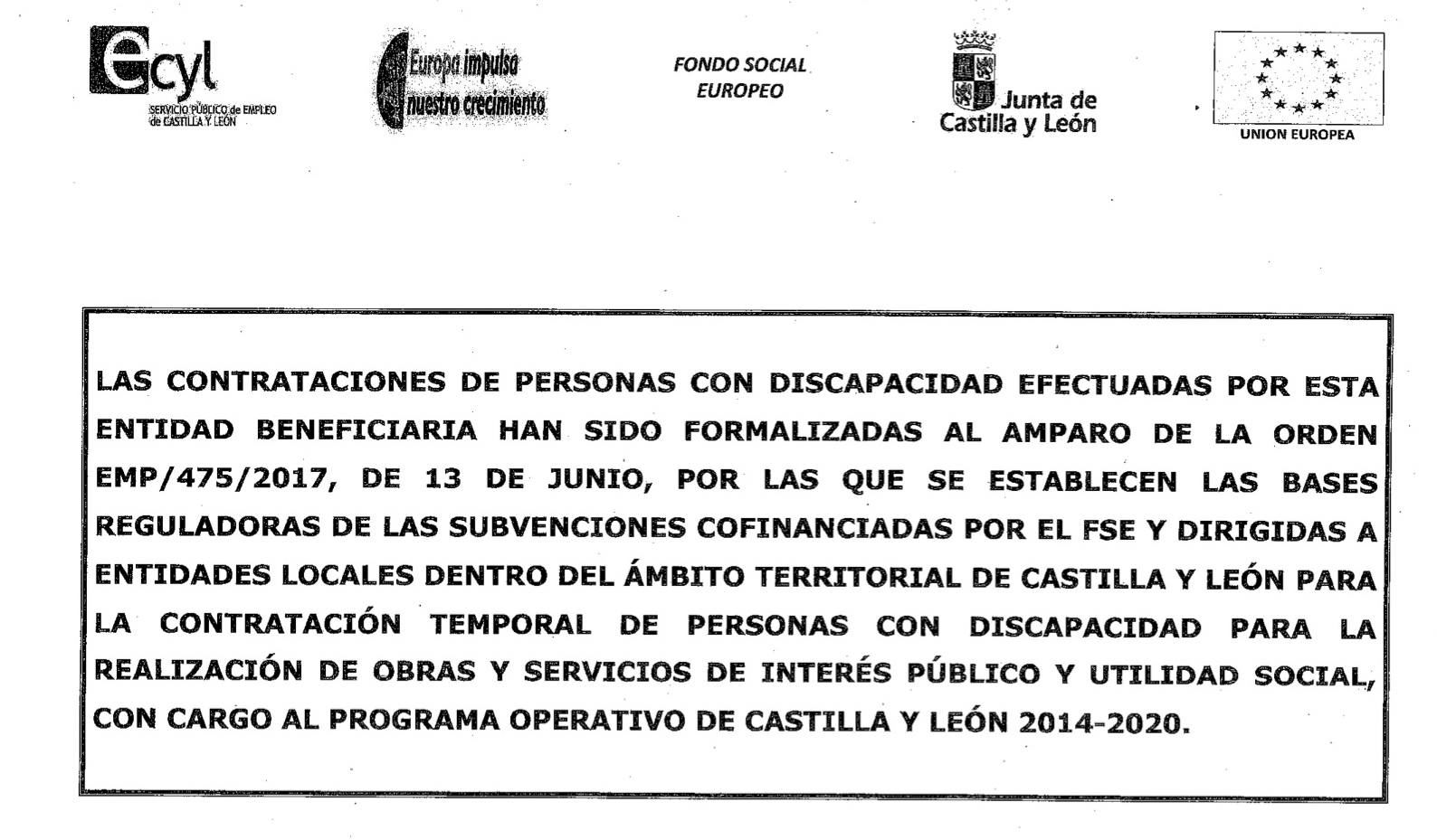 Cartel para entidades Cartel para entidades
